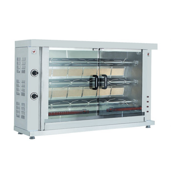 Combisteel Gas Rotisserie 3 Spits, 12 kW, 12-15 Chickens