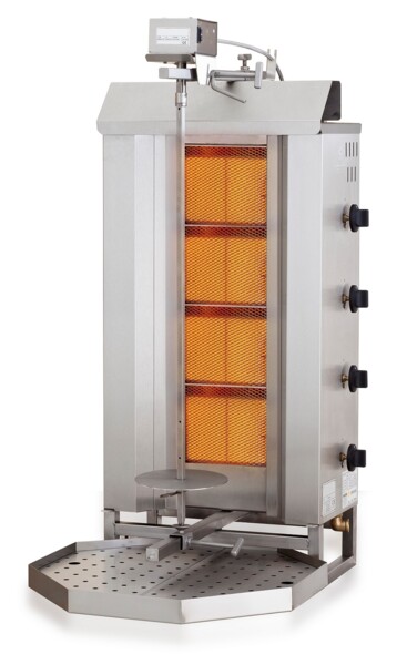 Combisteel Gas Gyros Grill 4 Zone, 12.9 kW Motor Top