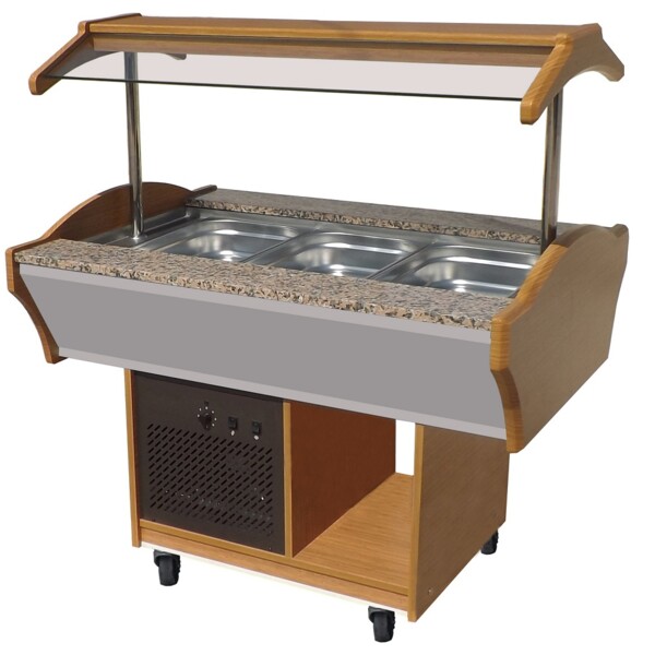 Combisteel Refrigerated Buffet GN 3/1, Mobile, 1200mm