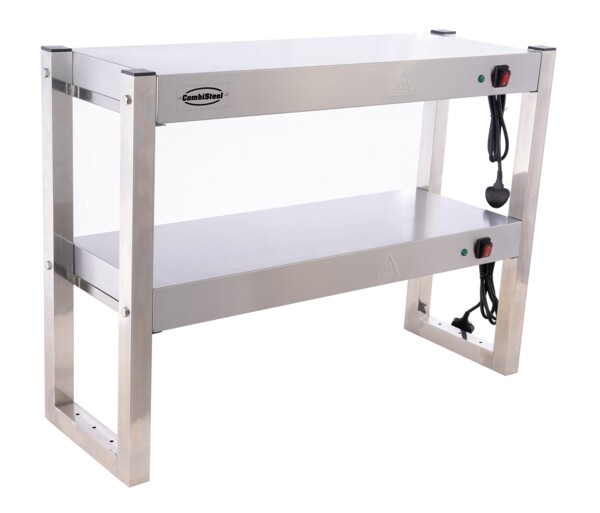 Combisteel Halogen Heated Overshelf 2 Level 900mm, 1.2 kW