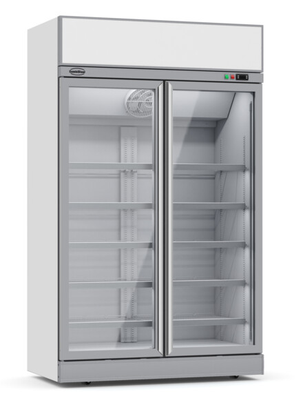 Combisteel INS-1000F Glass Door Freezer 960L, 2 Doors