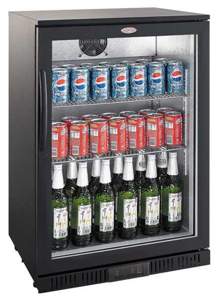 Combisteel Backbar Cooler Black 1 Door, 128L, LED Lighting