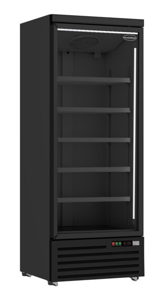 Combisteel Glass Door Refrigerator 600L Black JDE-600R BL