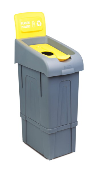 Recycling Waste Bin Plastic 80L, 340x550x1050mm