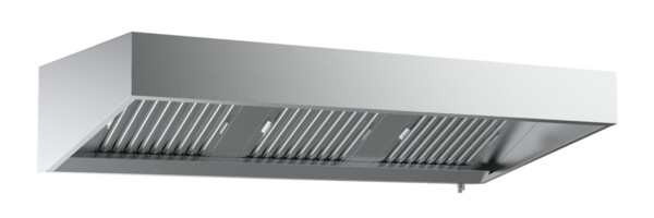 Combisteel Wall-Mounted Hood 2400mm, Stainless Steel 430, 4 Filters