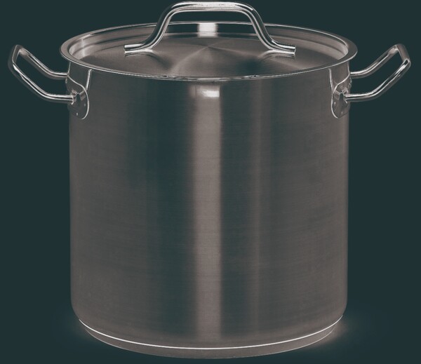 Chefs Heat Deep Stockpot 10L Stainless Steel with Lid ø24cm
