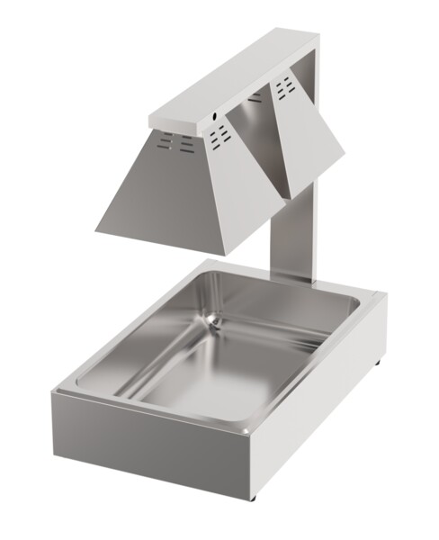 Combisteel Heat Lamp 2 Lamps with GN 1/1, 0.5kW Tabletop