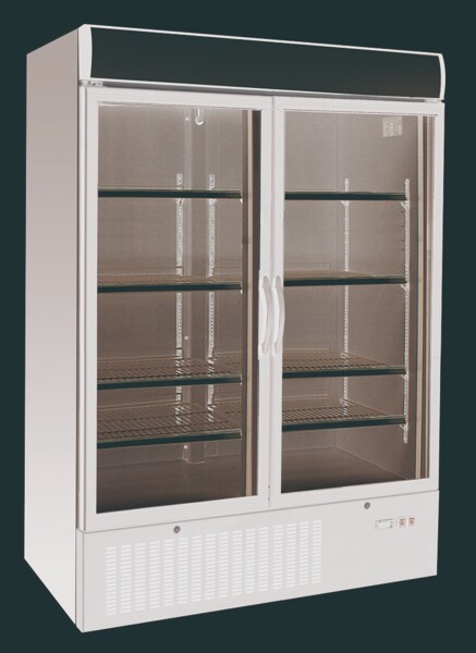 Combisteel Glass Door Refrigerator 1079L, 2 Doors, LED Display