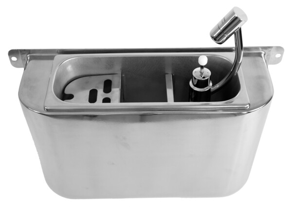 Combisteel Ice Cream Scoop Sink with Shower, 410x120x270mm, Stainless Steel