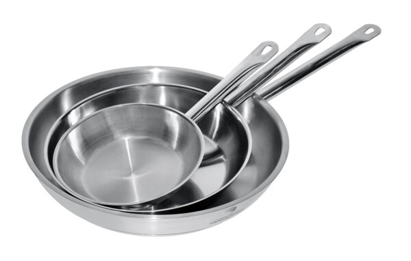 Chefs Heat Stainless Steel Frypan ø24cm, 2.3L Capacity