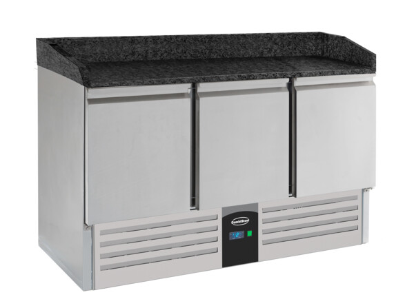 Combisteel Pizza Counter 3 Door, Black Granite Top, 230L