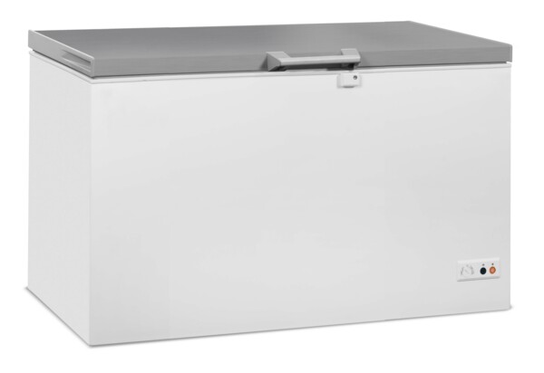 Combisteel Chest Freezer 407L Stainless Steel, Manual Defrost