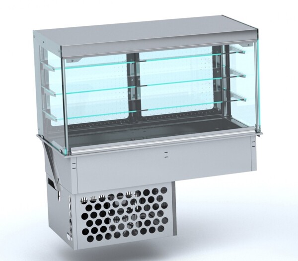 Combisteel Drop-In Cubic Refrigerated Display 4 GN 1/1, Closed