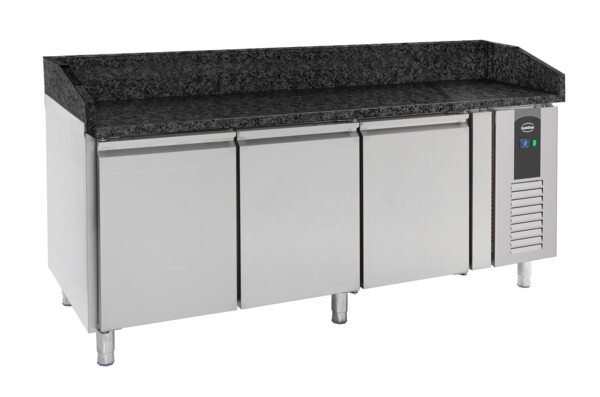 Combisteel Pizza Counter 3 Door, 471L, Black Granite Worktop