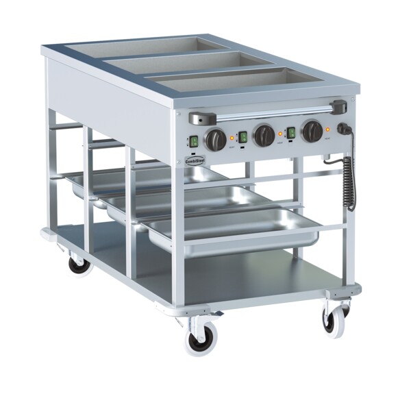 Combisteel Bain-Marie Trolley 3x GN 1/1, Electric Mobile Unit