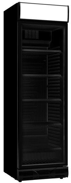 Combisteel Black Glass Door Refrigerator 382L, Single Door