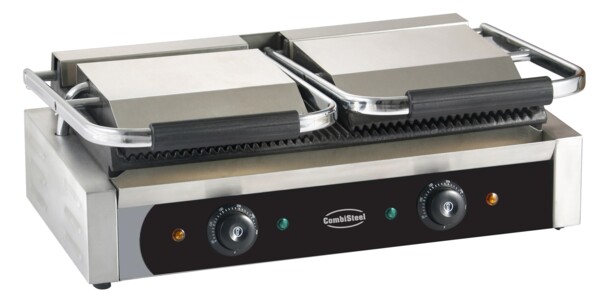 Combisteel Contact Grill Double Ribbed Plates, 3.6kW Electric