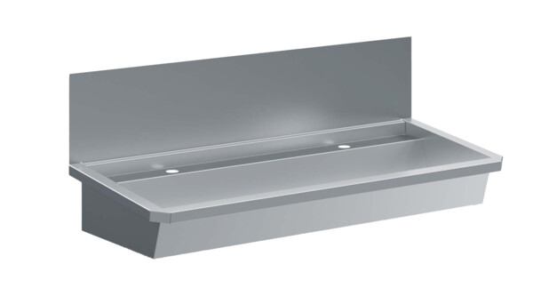 Combisteel Stainless Steel Wash Basin 1200mm, 2 Taps, AISI 304