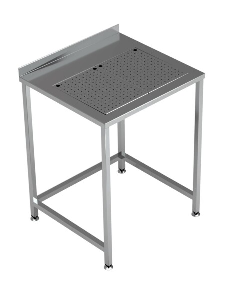 Combisteel Stainless Steel Worktable with Integrated Drip Tray 700x650mm