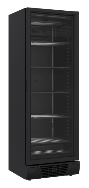 Combisteel Glass Door Freezer 382L Black, LED Lighting