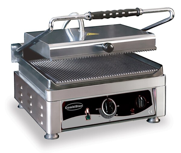 Combisteel Contact Grill Grooved Cast Iron, 2.5 kW Tabletop