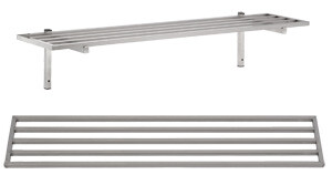 Stainless Steel Tube Shelf 1400mm x 300mm with Brackets