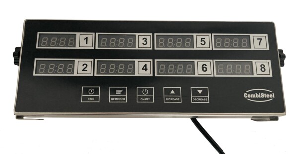 Combisteel Digital Kitchen Timer 8 Channels, Stainless Steel