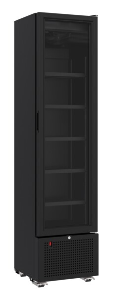 Combisteel Single Glass Door Refrigerator 221L Black