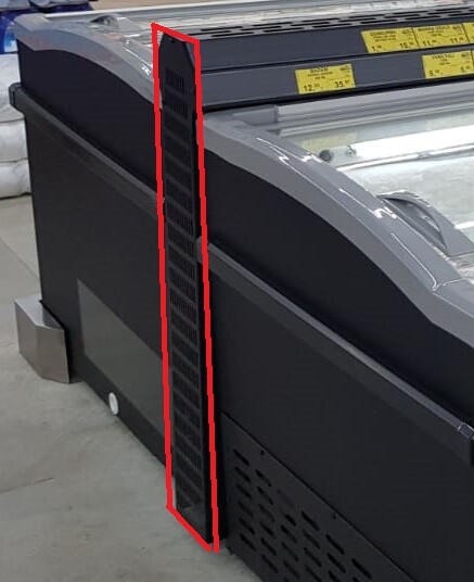 Combisteel Chest Freezer Side Panel Black, Island Configuration