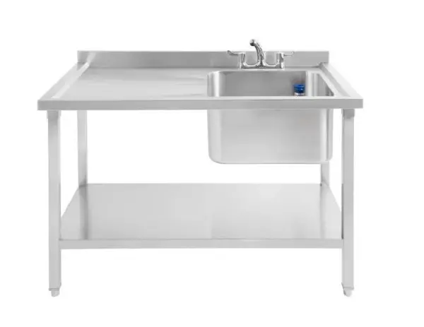 Atlas SBLD1200 Single Bowl Sink Left Drain 1200mm Stainless Steel