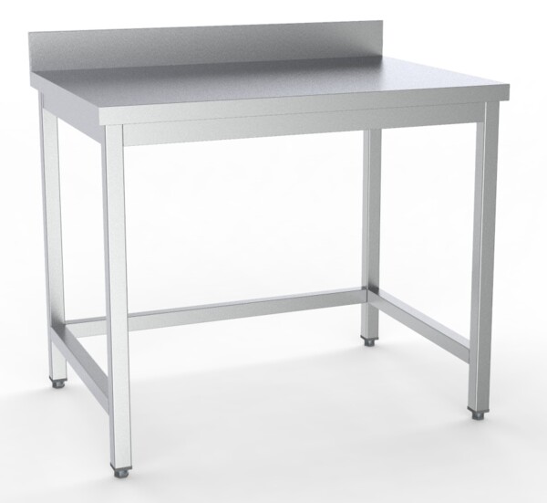Combisteel Stainless Steel Work Table 800x700mm Open Frame with Upstand