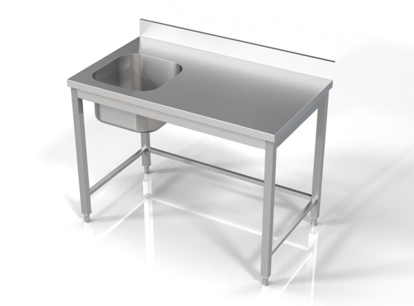 Combisteel Sink Unit 1 Bowl Left, 1200mm, Commercial Kitchen