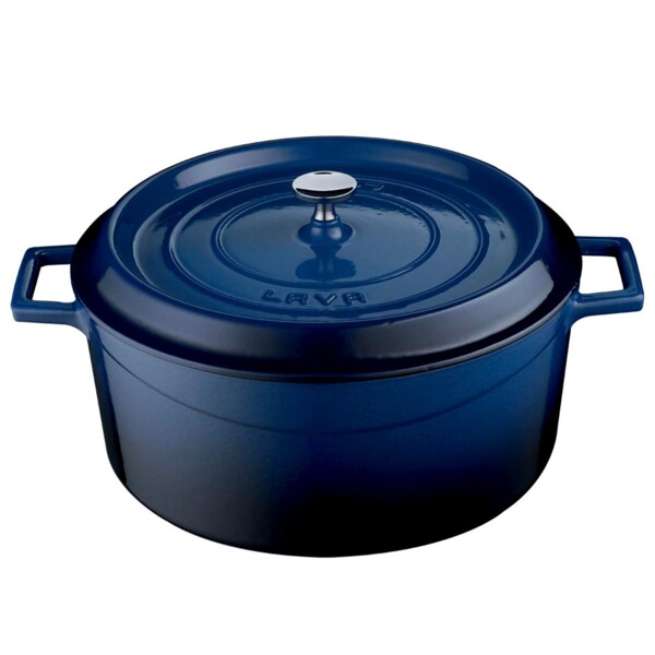 Lava Cast Iron Casserole Ø32cm Blue, 9.86L Capacity