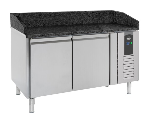 Combisteel Pizza Counter 2 Door, 390L, Black Granite Worktop