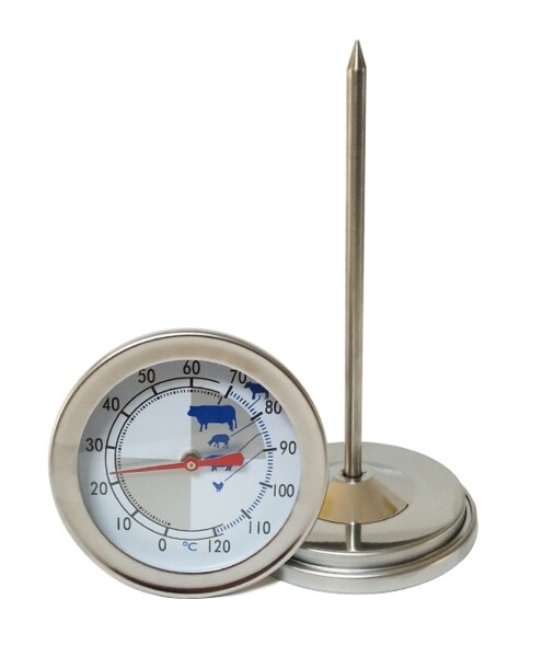 Meat Thermometer Ø73mm Stainless Steel, 0-120°C Range