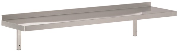 Combisteel Stainless Steel Wall Shelf 1500mm, 300mm Deep with Brackets