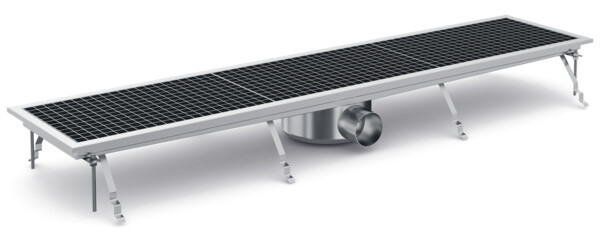 Combisteel Floor Grid 1368x300mm, Stainless Steel Drainage