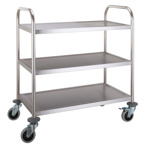 Combisteel 3-Shelf Trolley 860x540mm, 50kg Per Shelf Capacity